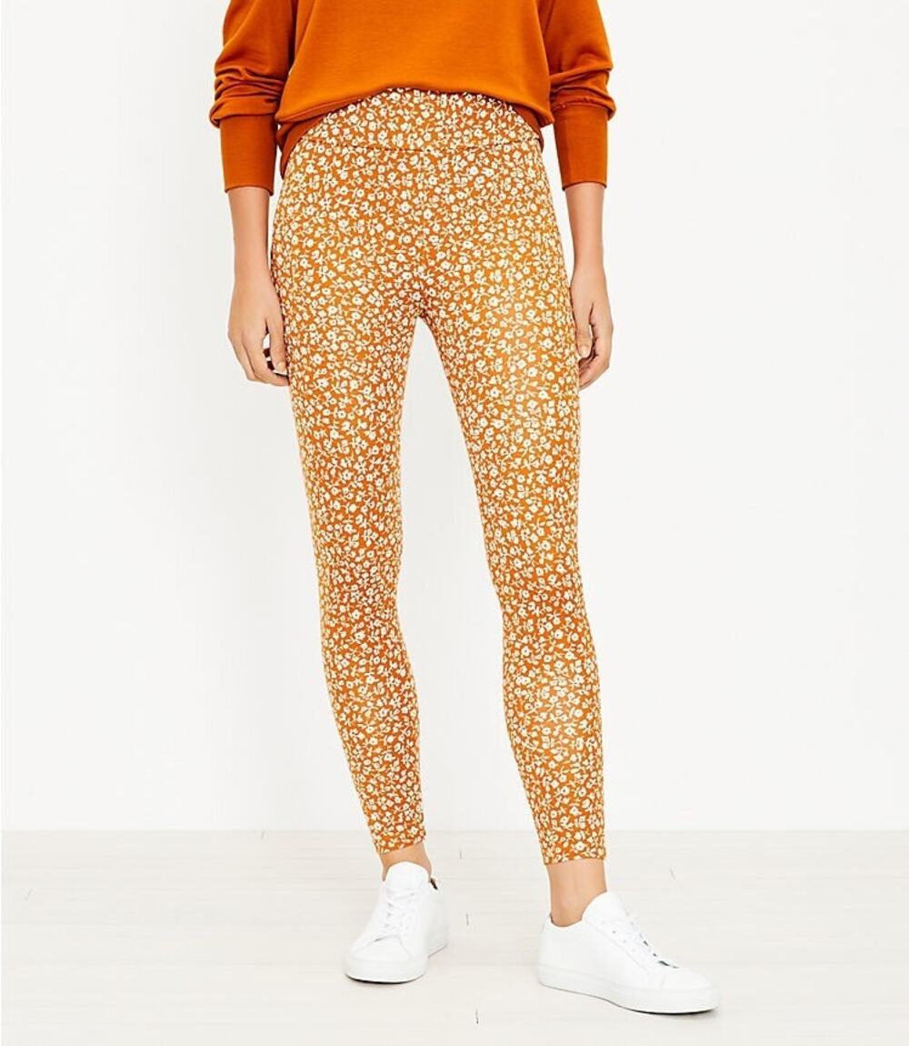 New Lou and Grey LOFT Ponte Pocket Legging Pant Size M High Rise Floral Fall NWT